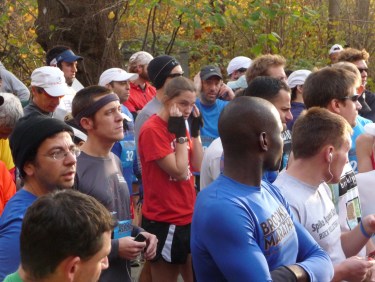 Before the 2011 Brooklyn Marathon. This is my 