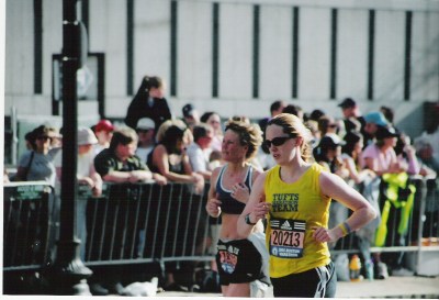 my first time running down boylston. i crossed the finish line and headed straight for a porta-potty. truth.