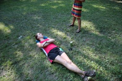 Lounging after my last ultra.